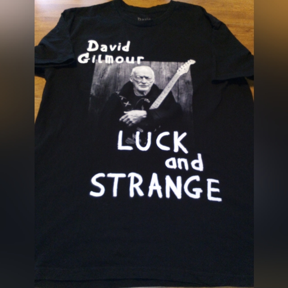 David Gilmour Luck And Strange Black Size Large 2024 Tour T-Shirt